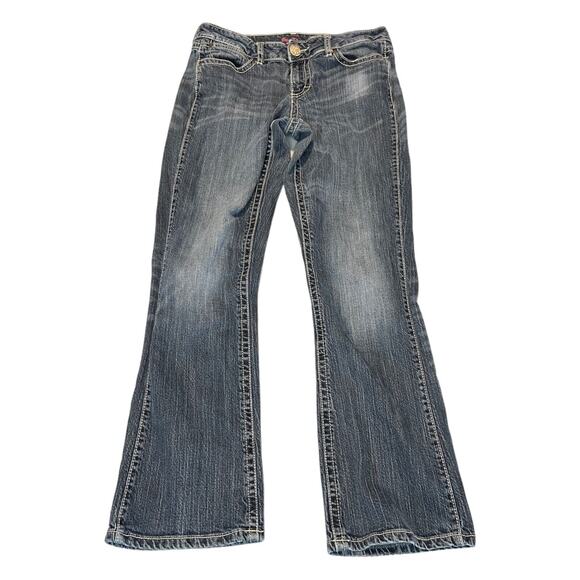 Wrangler Premium Patch Women's Stone Wash Blue Jeans Size 9 Stretch - Picture 6 of 7